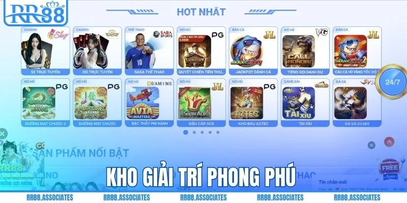 Kho giải trí phong phú 